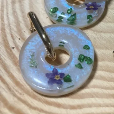 pampille nacre fleurie