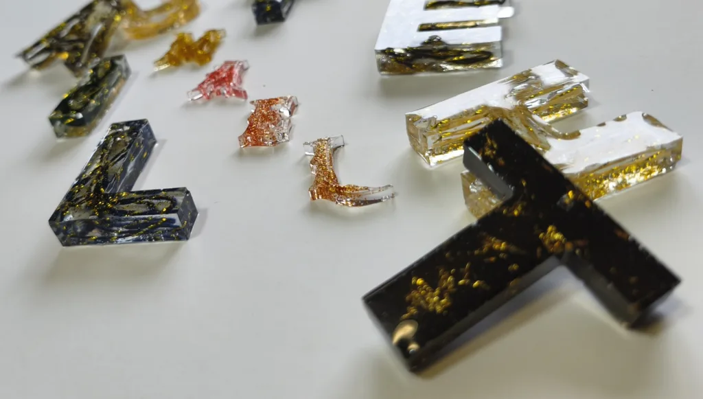 lettre résine uv jecycrea